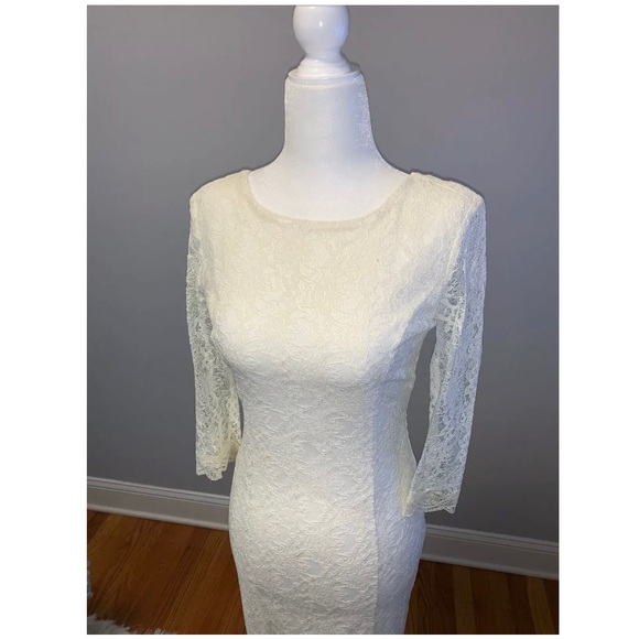 WiNK Lace Dress Off White Size XS Pre Owned - Picture 2 of 5